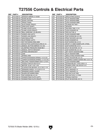Part Diagram for T27556