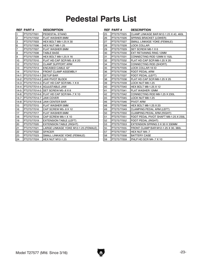 Part Diagram for T27577