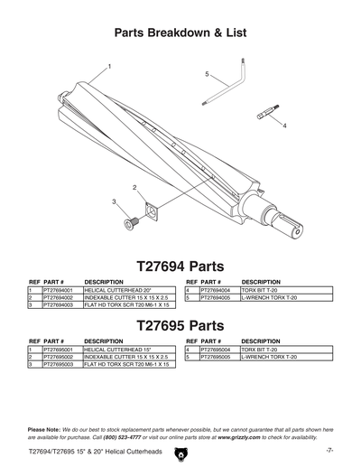 Part Diagram for T27695