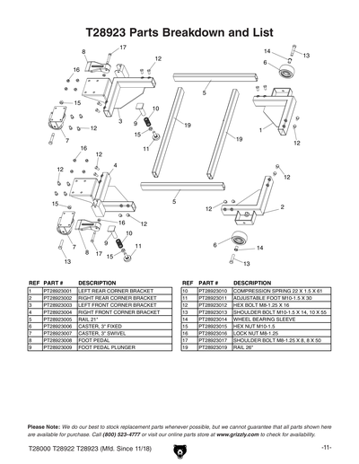 Part Diagram for T28000