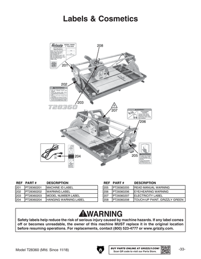 Part Diagram for T28360