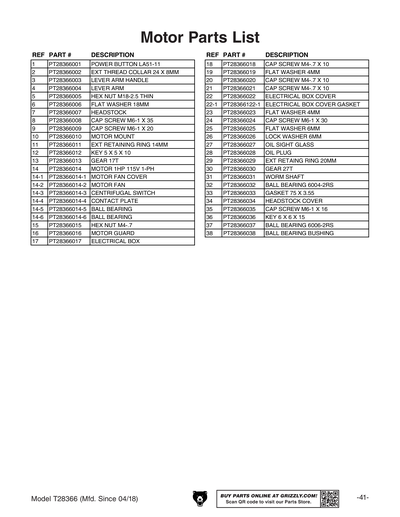 Part Diagram for T28366