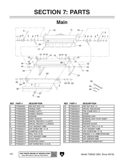 Part Diagram for T28522