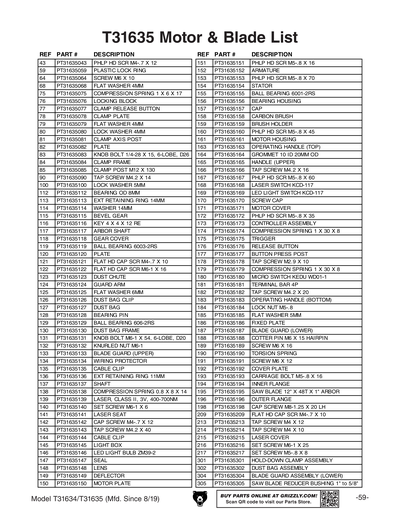 Part Diagram for T31634
