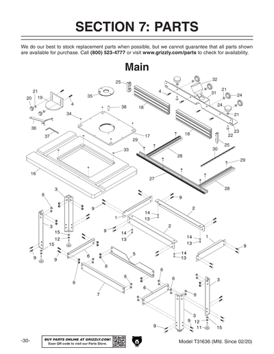 Part Diagram for T31636