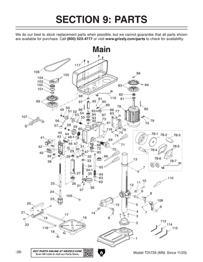 Parts for T31739 12