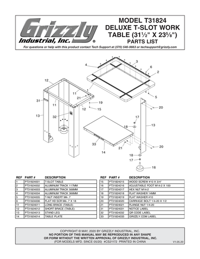 Part Diagram for T31824
