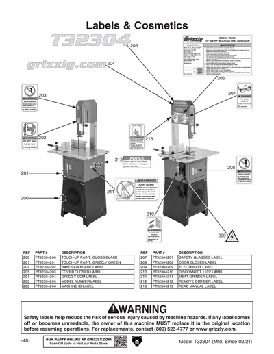 Part Diagram for T32304