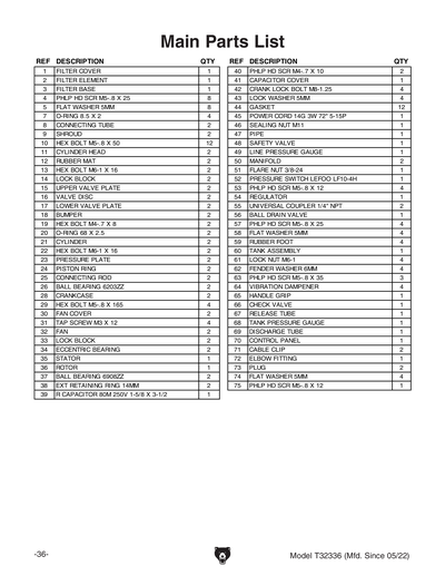 Part Diagram for T32336