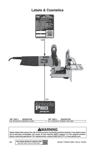 Part Diagram for T32540