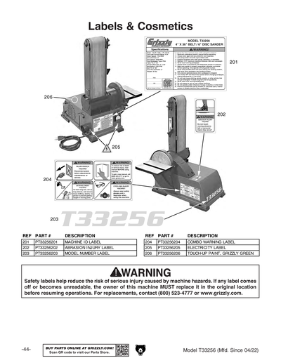 Part Diagram for T33256