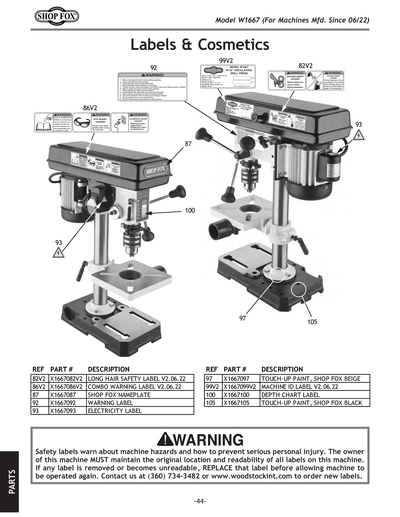 Part Diagram for W1667