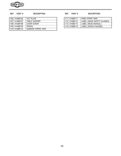 Part Diagram for W1688