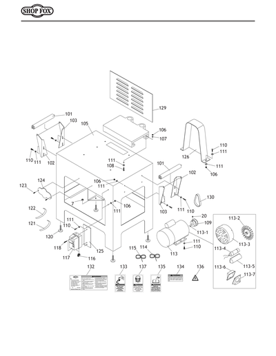 その他 MDP Parts for W1693 Mini Planer/Moulder - Grizzly Industrial, Inc.
