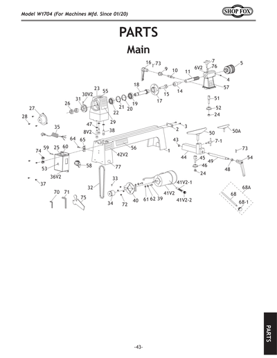 Part Diagram for W1704