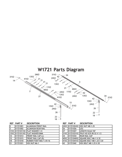Part Diagram for W1721