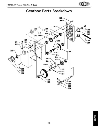Parts for W1754 20