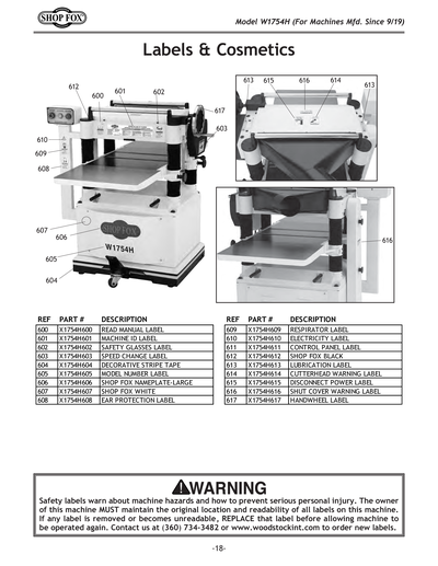 Part Diagram for W1754H