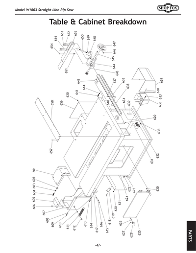 Parts for W1803 12