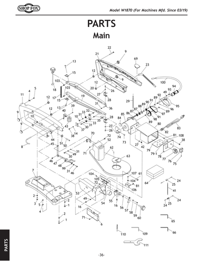 Part Diagram for W1870