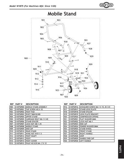 Part Diagram for W1875