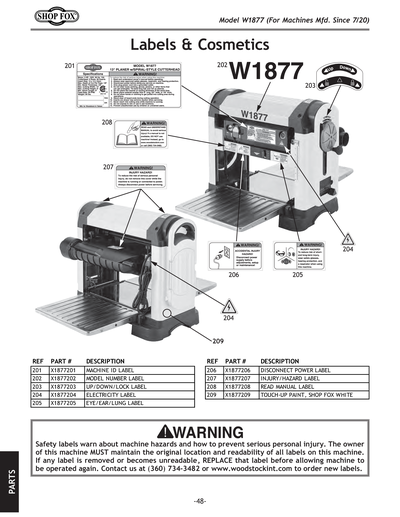 スピナーパーツオーダーページ Parts for W1877 13