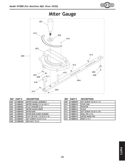 Part Diagram for W1888
