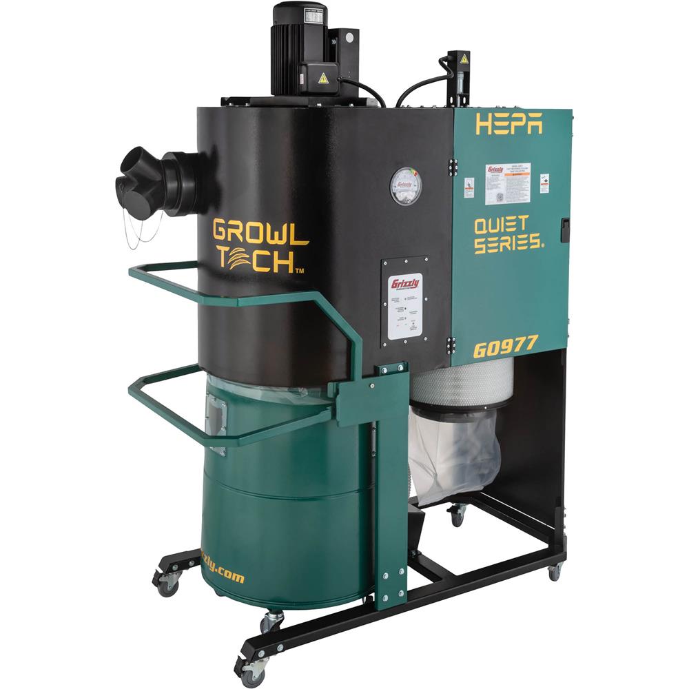 Growl-Tech G0977 - 3 HP Two-Stage Quiet Series Cyclone Dust
