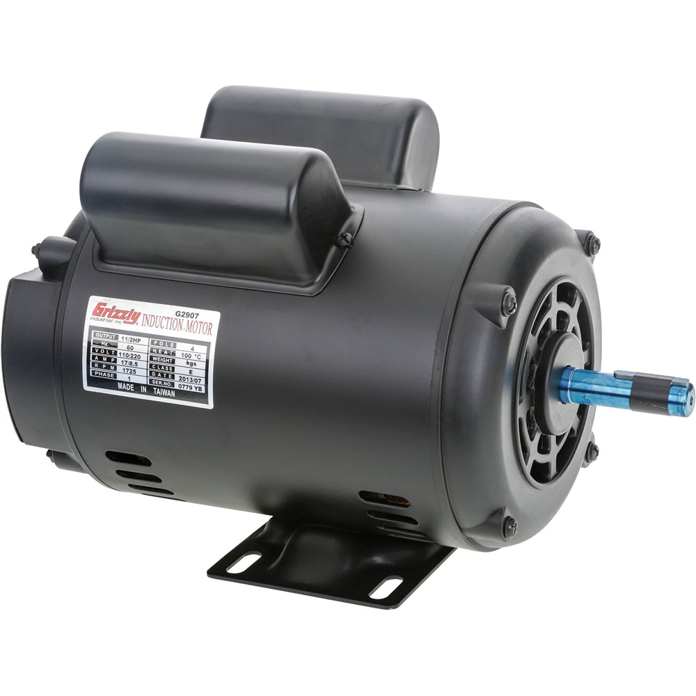 Grizzly G2907 - Motor 1-1/2 HP Single-Phase 1725 RPM Open 110V