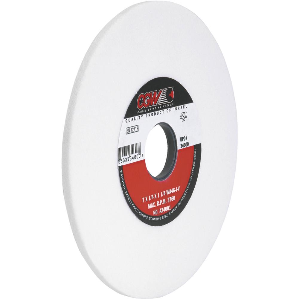 A/O 7" x 1/4" x 11/4" Grinding Wheel, Friable, Type 1, 46 Grit
