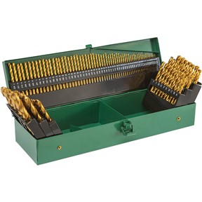 Grizzly PRO M2 HSS TiN-Coated Drill Bit Set, 115 pc