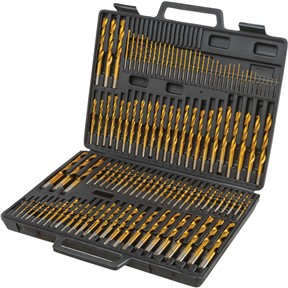 Grizzly T33688 - HSS Titanium 135 Degree Drill Bit Set, 115 Pc
