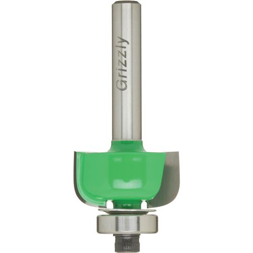 Image for Grizzly C1733 - Anti-Kickback Cove Bit, 1/4" Shank, 3/16" Radius