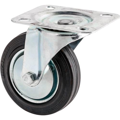Image for Steelex D2538 - 4" Black Rubber Swivel Caster