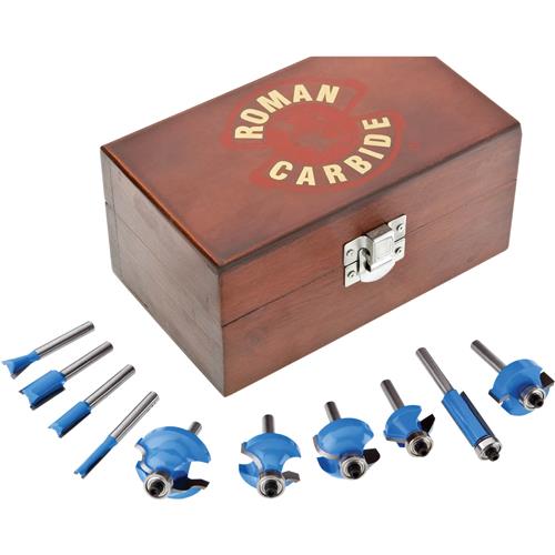 Image for Roman Carbide DC1638A - 10 pc. General Purpose Router Bit Set 1/4" Shank