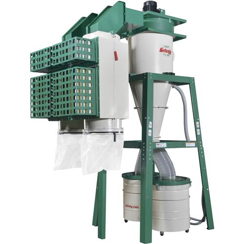 Image for Grizzly G0637HEP - 7-1/2 HP 3-Phase Dual-Filtration HEPA Cyclone Dust Collector
