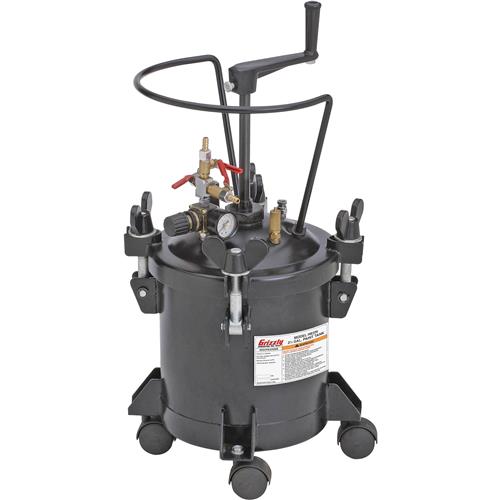 Image for Grizzly H6329 - Paint Tank w/ Gauges, 2-1/2 Gal.