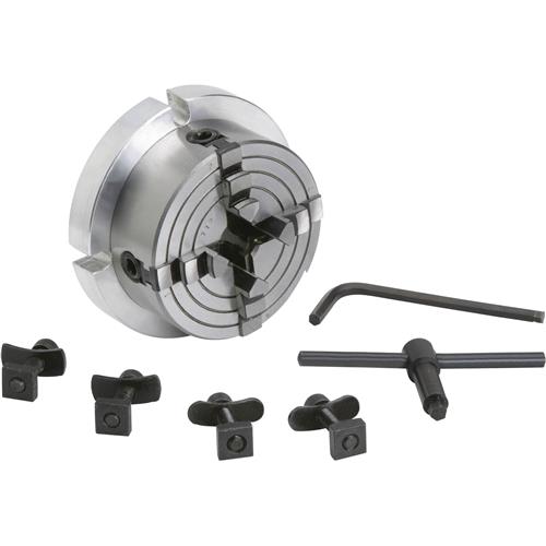 Image for Grizzly T10053 - 3-1/4" 4-Jaw Chuck for 4" Rotary Table