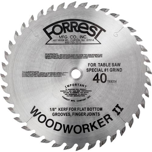 Image for Forrest T20779 - Woodworker II 10" x 5/8" 40T #1 Grind Square Cut Blade
