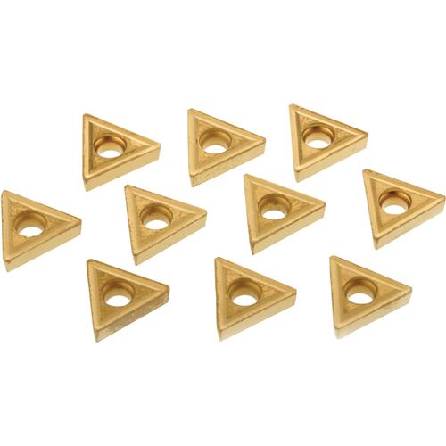 Grizzly T21588 - 60 TiN Coated Carbide Inserts w/ Chip Breaker