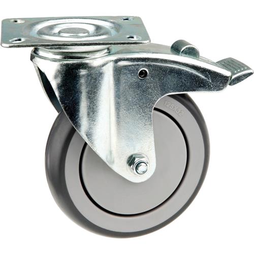 Image for Grizzly T21628 - 5" Flat Top Swivel Caster with Brake