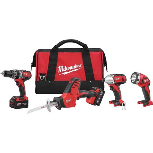 Image for Milwaukee T26642 - M18 Cordless 4-Tool Kit