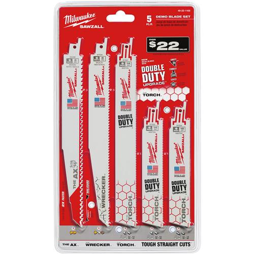 Image for Milwaukee T28178 - Sawzall 5 pc. Demolition Blade Set
