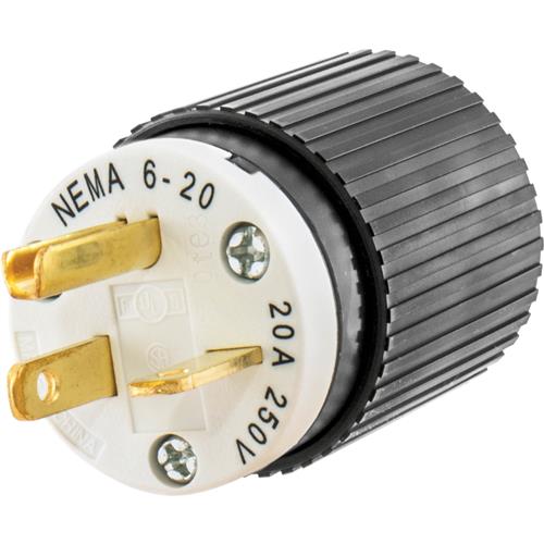 Image for Hubbell T28413 - 20 Amp 250V NEMA 6-20 Single-Phase Straight Blade Plug