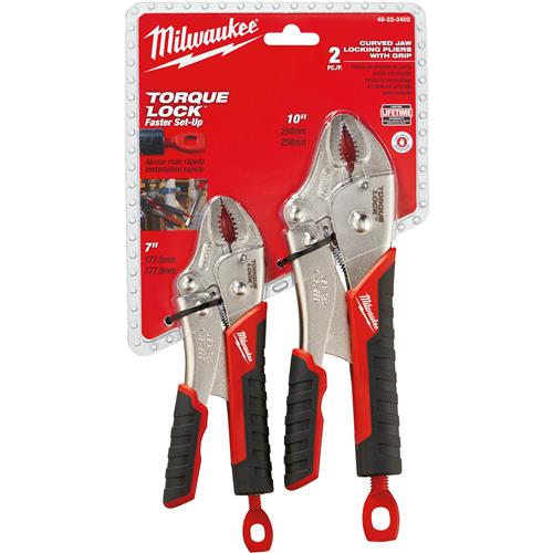 Image for Milwaukee T31146 - Torque Lock Curved Jaw Locking Pliers With Grip Set - 7" & 10"