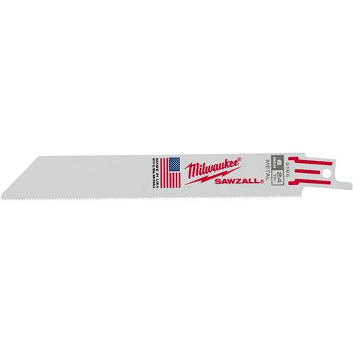 Image for Milwaukee T31252 - SAWZALL 6" 24 TPI Metal Blade Thin Kerf, 5 pk.