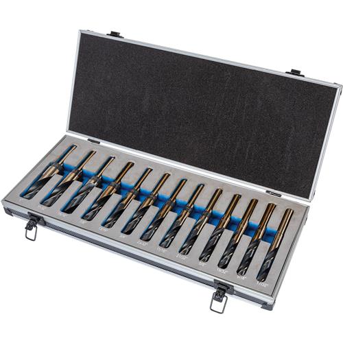 Image for Grizzly T31989 - 13-Pc. M35 Cobalt Silver & Deming Drill Bit Set W/ Aluminum Case