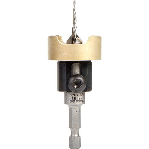 Image for Amana T32939 - #6 3/8" x 1/8" Countersink w/ Tapered Drill Depth Stop and No-Thrust Ball Bearing