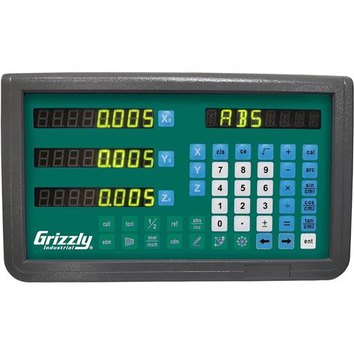 Image for Grizzly T33013 - 11-13/16" x 13-13/16" x 29-9/16" 3-Axis Mill DRO