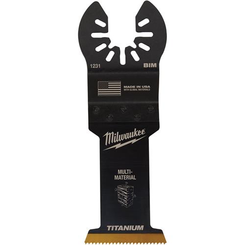 Image for Milwaukee T33100 - 1-3/8" Titanium Bi-Metal Multi-Material Oscillating Multi-Tool Blade